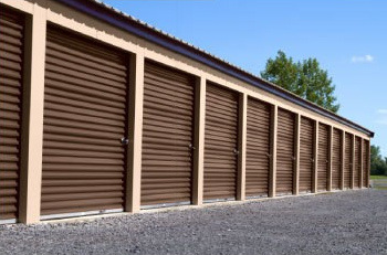 A very secure and clean looking storage unit.
